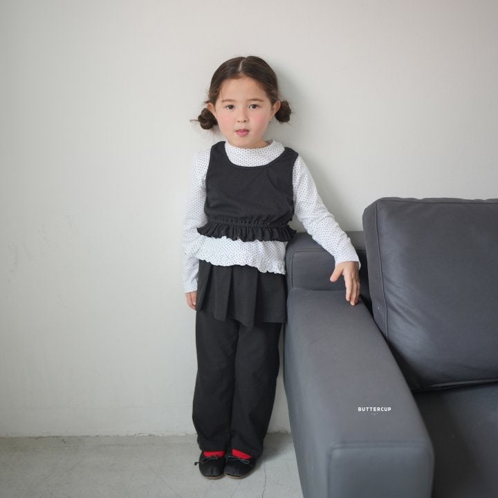 Buttercup - Korean Children Fashion - #minifashionista - Pleated Set-up Pants - 2