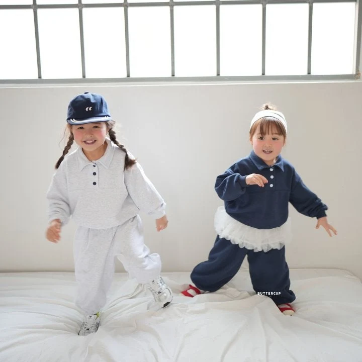 Buttercup - Korean Children Fashion - #prettylittlegirls - Collar Snap Set - 2