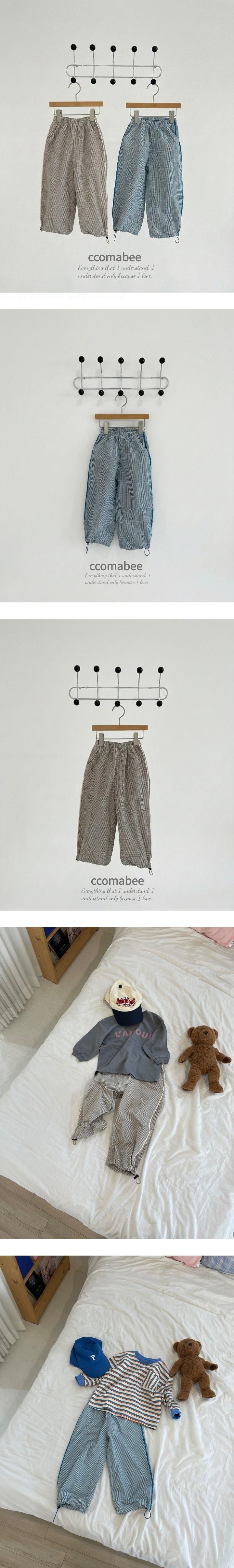 Ccomabee - Korean Children Fashion - #Kfashion4kids - Check String Pants