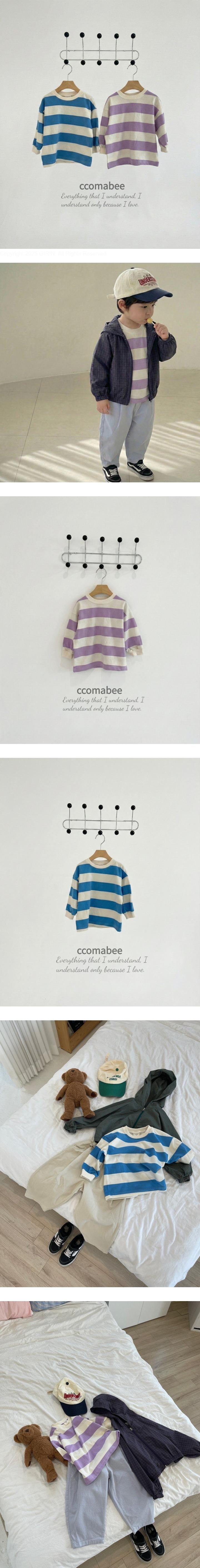 Ccomabee - Korean Children Fashion - #magicofchildhood - Big Stripe Tee