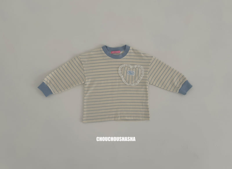 Chouchou Shasha - Korean Children Fashion - #Kfashion4kids - Heart Strie Tee - 3