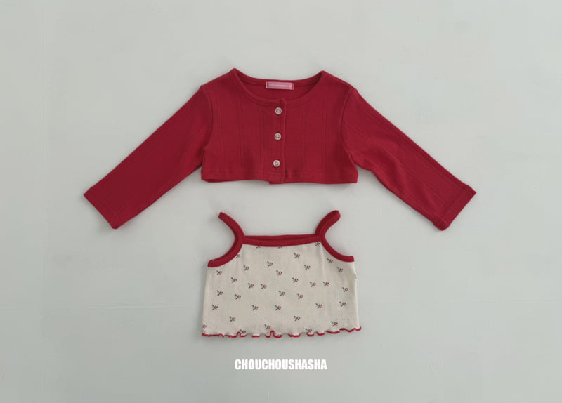 Chouchou Shasha - Korean Children Fashion - #childofig - Flower Cardigan Set
