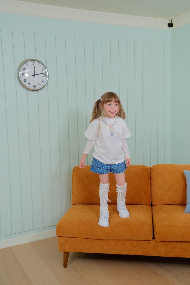 Chouchou Shasha - Korean Children Fashion - #childofig - Star Denim Shorts - 3
