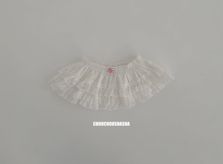 Chouchou Shasha - Korean Children Fashion - #designkidswear - Lace Layered Skirt