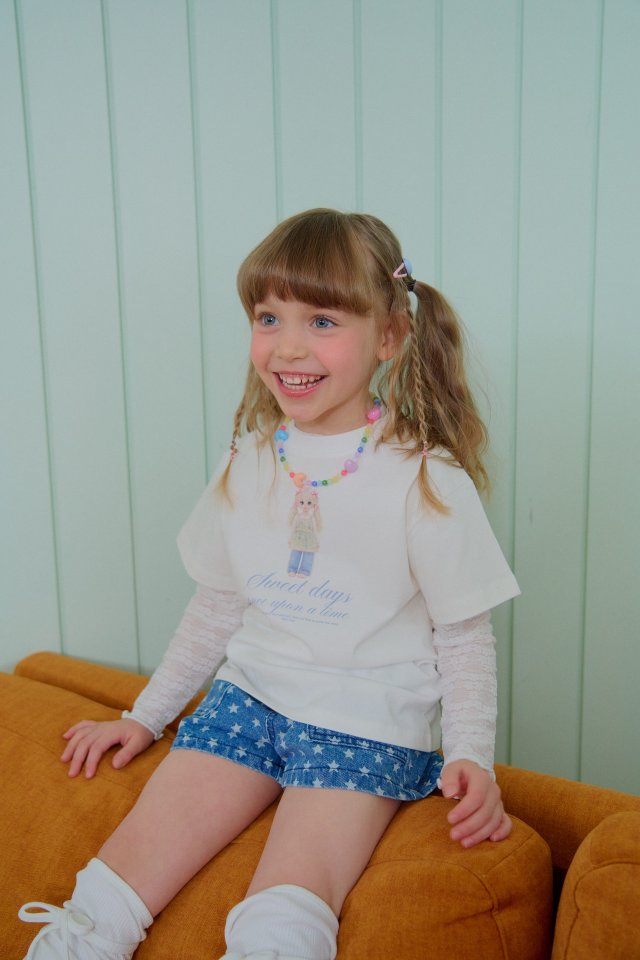 Chouchou Shasha - Korean Children Fashion - #discoveringself - Star Denim Shorts - 6
