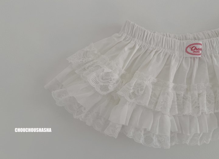 Chouchou Shasha - Korean Children Fashion - #discoveringself - Lace Layered Skirt - 2