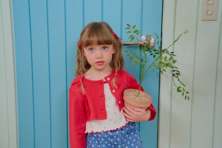 Chouchou Shasha - Korean Children Fashion - #fashionkids - Flower Cardigan Set - 5