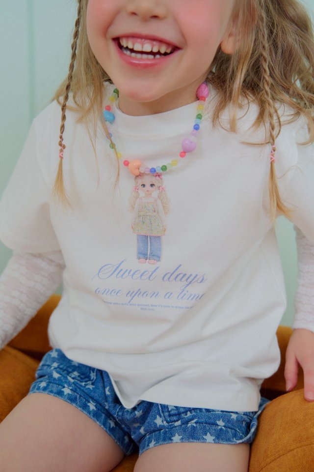 Chouchou Shasha - Korean Children Fashion - #fashionkids - Star Denim Shorts - 7