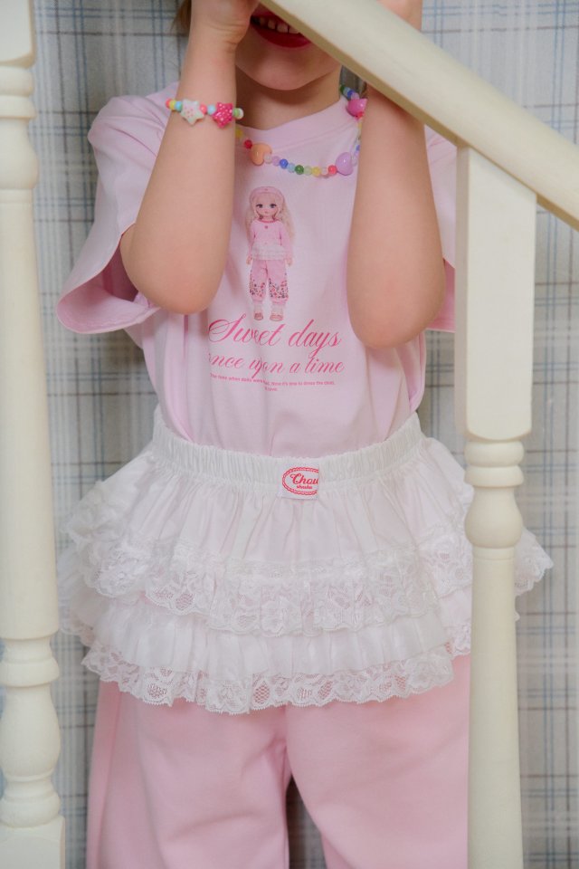 Chouchou Shasha - Korean Children Fashion - #fashionkids - Lace Layered Skirt - 4