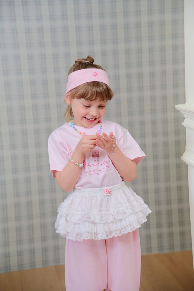 Chouchou Shasha - Korean Children Fashion - #kidsstore - Lace Layered Skirt - 5