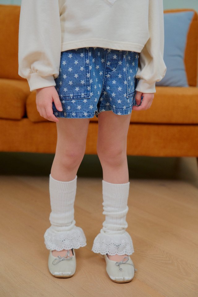 Chouchou Shasha - Korean Children Fashion - #kidzfashiontrend - Star Denim Shorts - 10