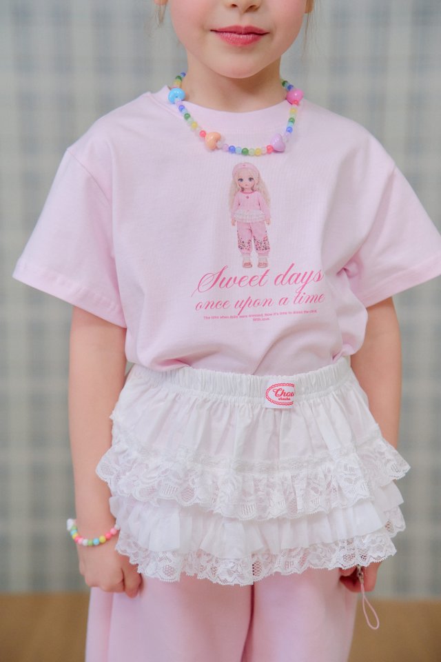 Chouchou Shasha - Korean Children Fashion - #kidzfashiontrend - Lace Layered Skirt - 6