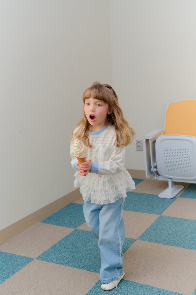 Chouchou Shasha - Korean Children Fashion - #todddlerfashion - Heart Strie Tee - 8