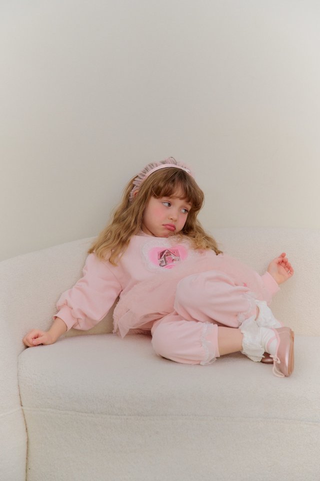 Chouchou Shasha - Korean Children Fashion - #toddlerclothing - Love House Sweatshirt - 8