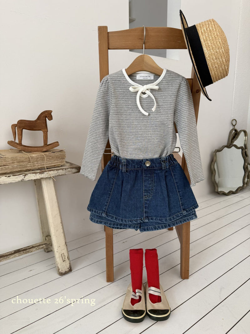 Chouette - Korean Children Fashion - #childrensboutique - Denim Skirt Culottes - 3