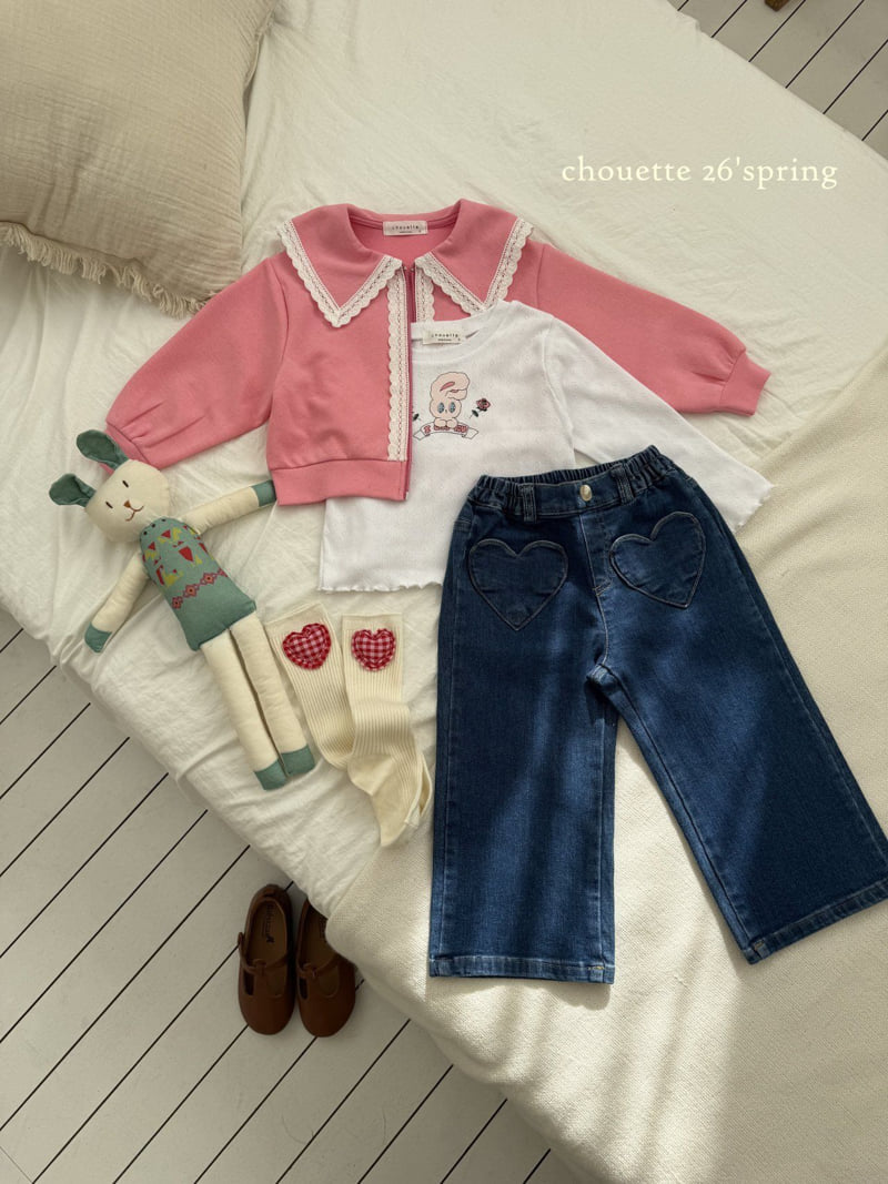 Chouette - Korean Children Fashion - #designkidswear - Lace Collar Zip-Up - 12
