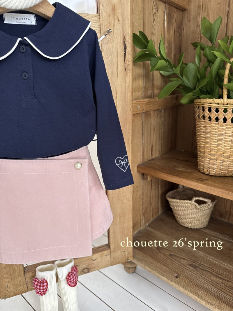 Chouette - Korean Children Fashion - #designkidswear - Heart Collar Tee - 9