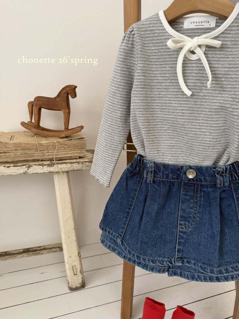 Chouette - Korean Children Fashion - #childrensboutique - Denim Skirt Culottes - 4