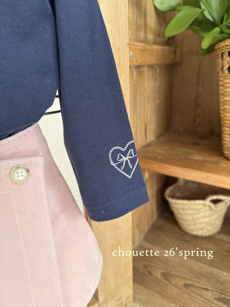 Chouette - Korean Children Fashion - #discoveringself - Heart Collar Tee - 10