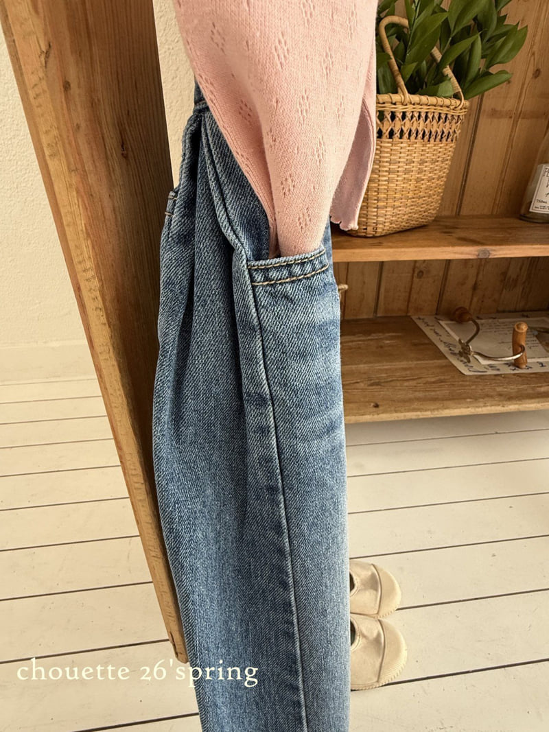 Chouette - Korean Children Fashion - #discoveringself - Pintuck Wide Denim Pants - 8