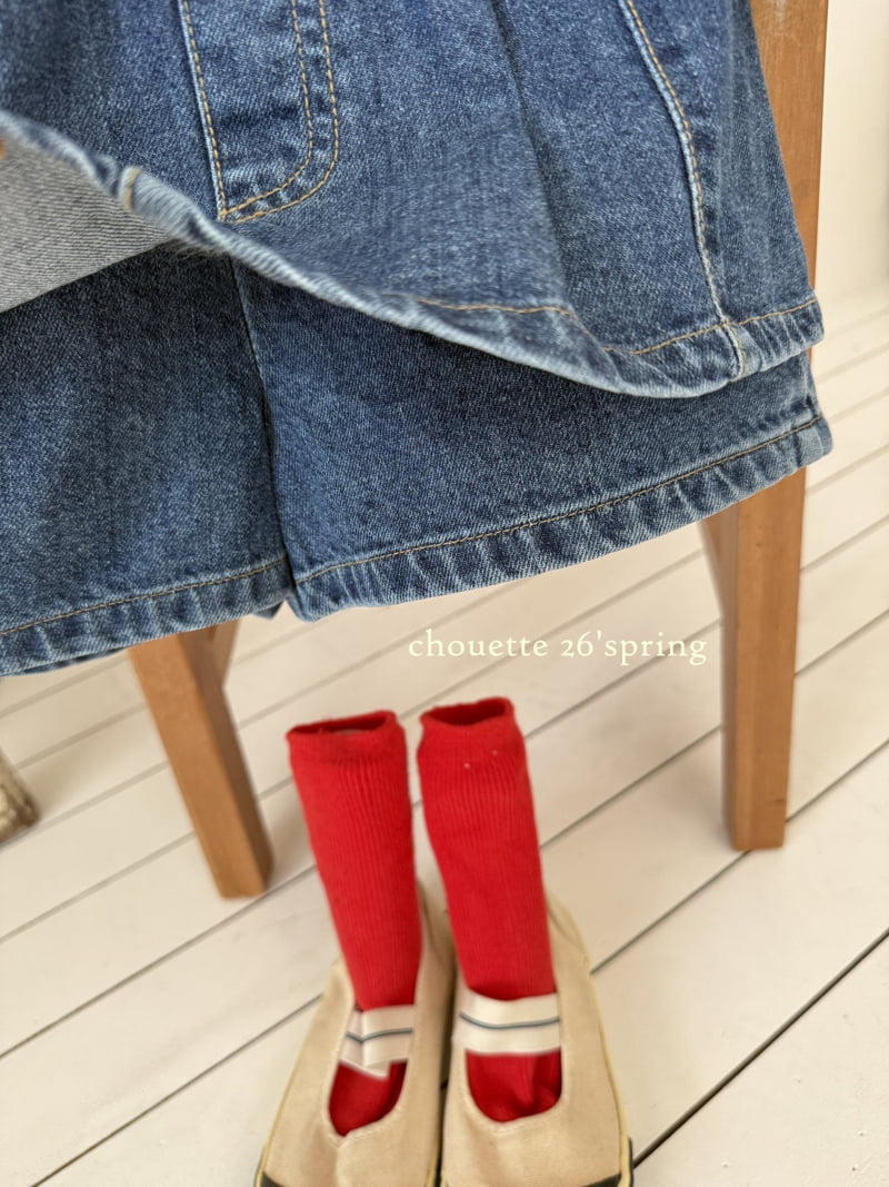 Chouette - Korean Children Fashion - #fashionkids - Denim Skirt Culottes - 6