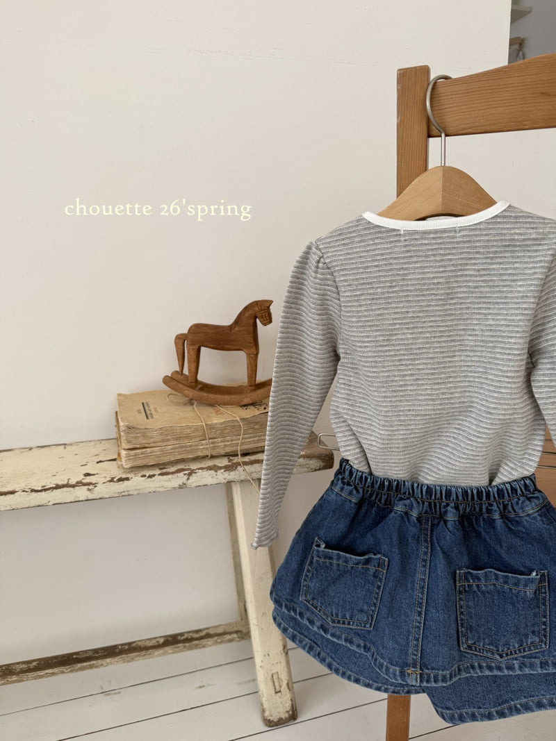 Chouette - Korean Children Fashion - #kidsshorts - Denim Skirt Culottes - 7