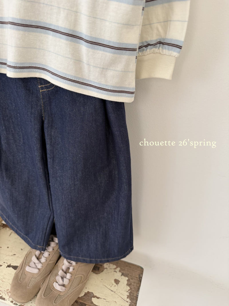 Chouette - Korean Children Fashion - #kidsshorts - Non-Fade Denim Pleated Pants - 5