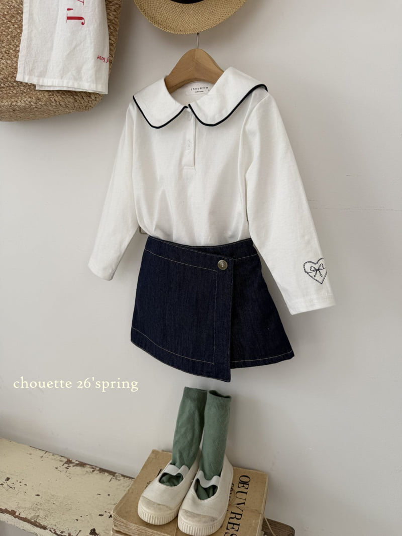 Chouette - Korean Children Fashion - #kidsstore - Stitch Denim Culottes - 2