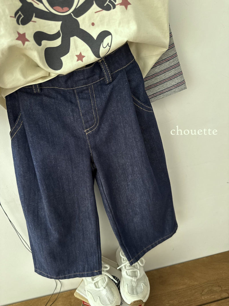 Chouette - Korean Children Fashion - #littlefashionista - Non-Fade Denim Pleated Pants - 9