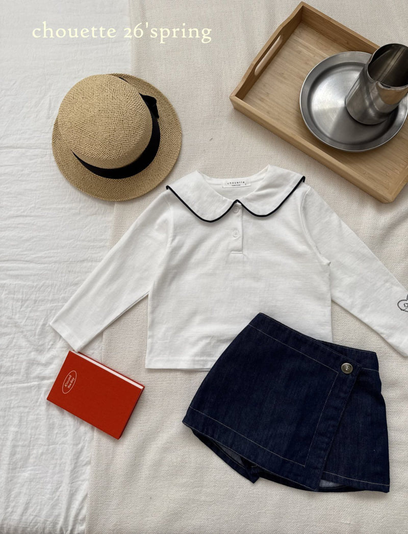 Chouette - Korean Children Fashion - #magicofchildhood - Stitch Denim Culottes - 6