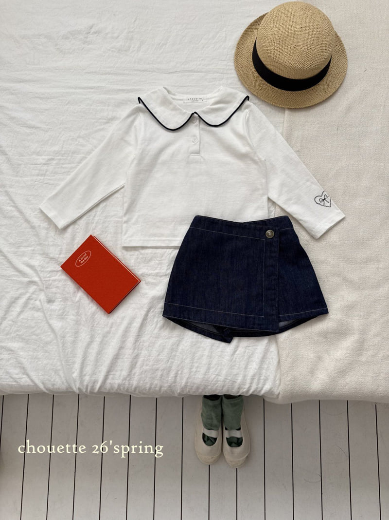 Chouette - Korean Children Fashion - #minifashionista - Stitch Denim Culottes - 7