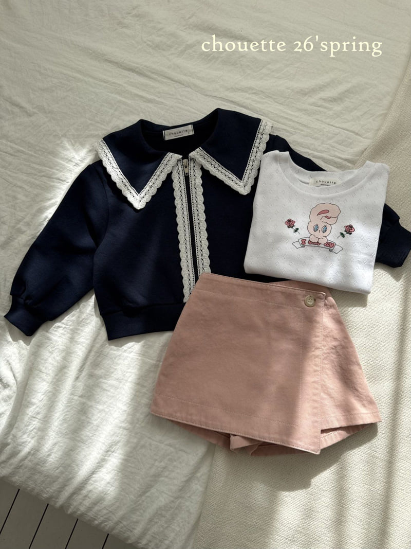 Chouette - Korean Children Fashion - #prettylittlegirls - Lace Collar Zip-Up - 6