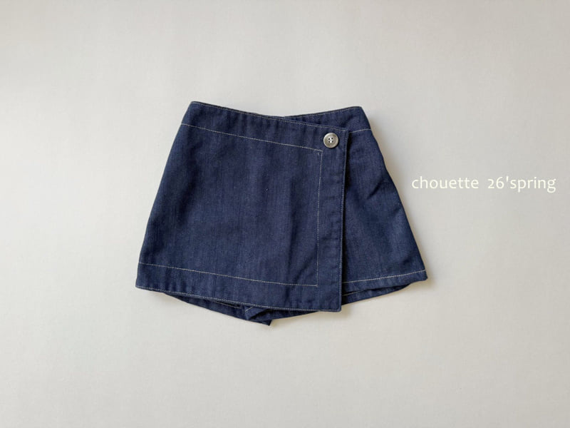 Chouette - Korean Children Fashion - #prettylittlegirls - Stitch Denim Culottes - 8