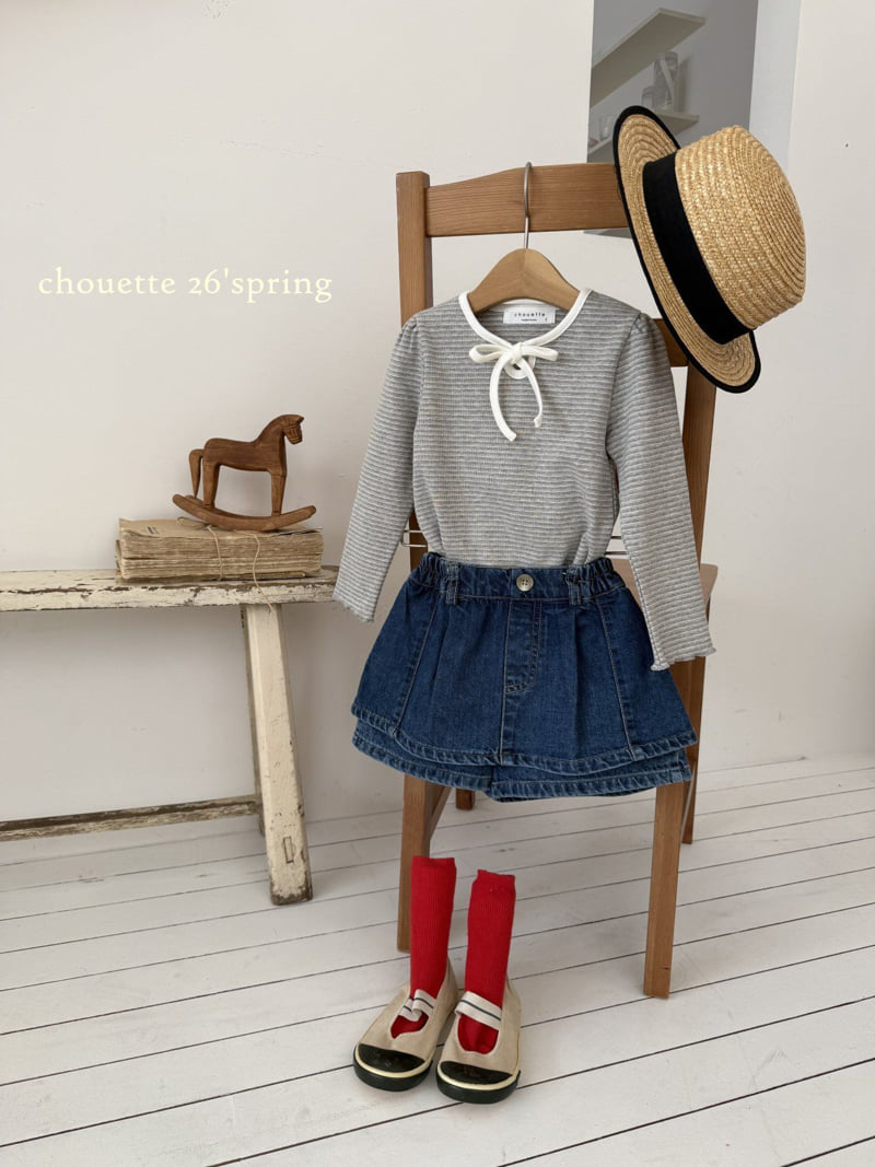 Chouette - Korean Children Fashion - #stylishchildhood - Denim Skirt Culottes