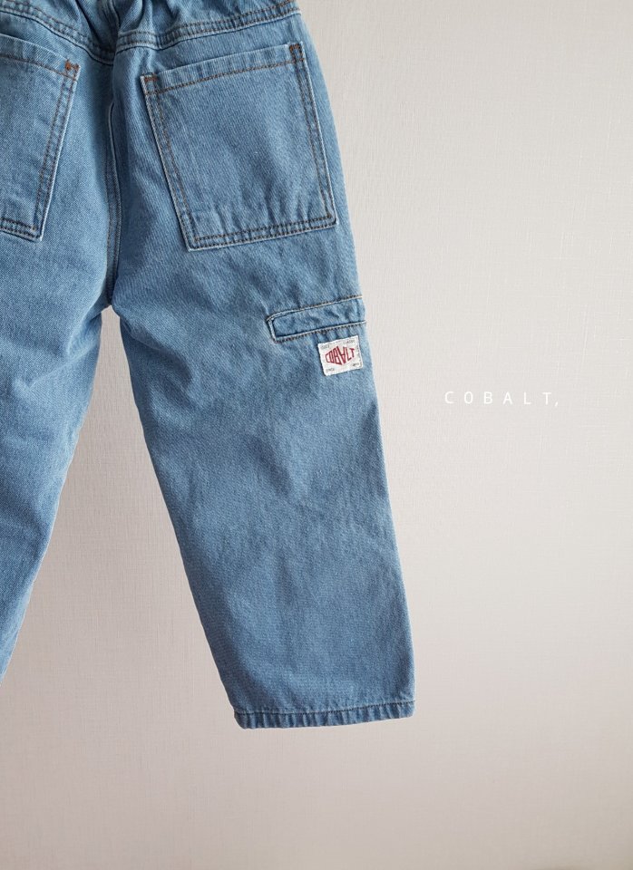 Cobalt - Korean Children Fashion - #stylishchildhood - Label Pocket Denim Pants - 4