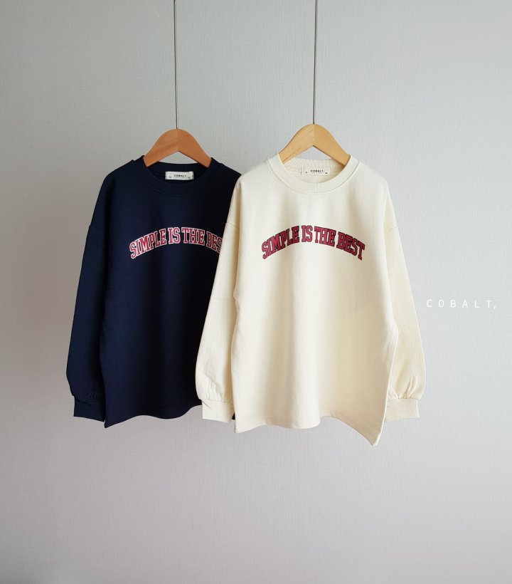 Cobalt - Korean Children Fashion - #designkidswear - Simple Sweatshirt Tee