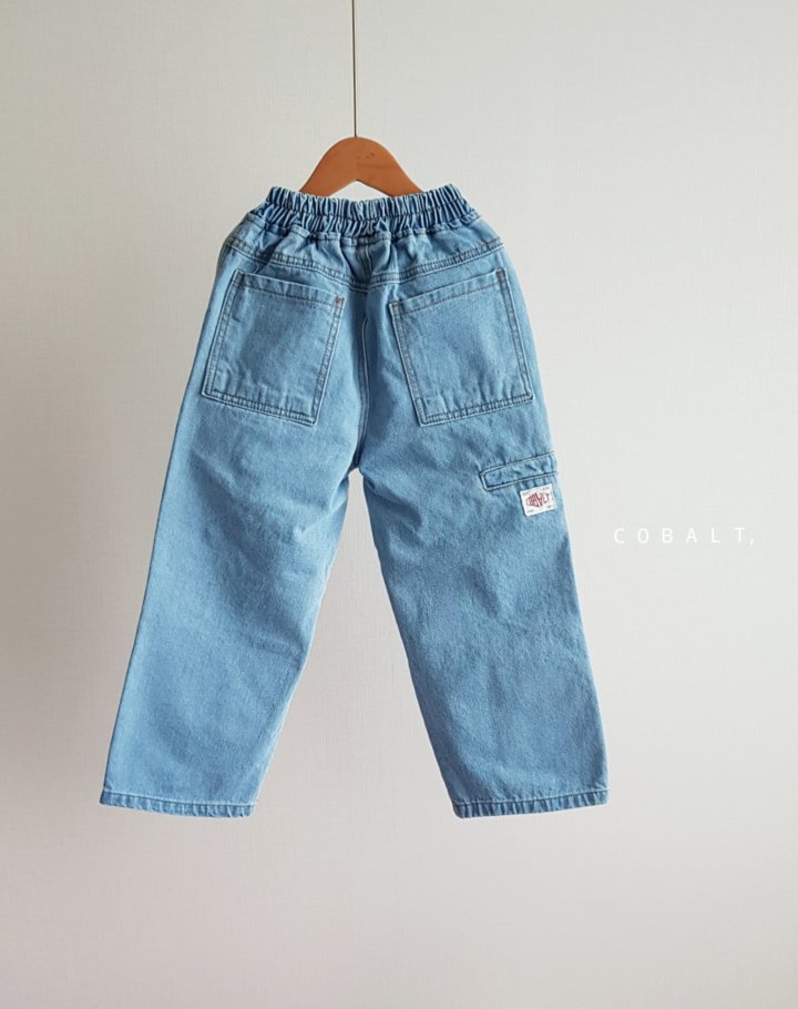 Cobalt - Korean Children Fashion - #stylishchildhood - Label Pocket Denim Pants - 3