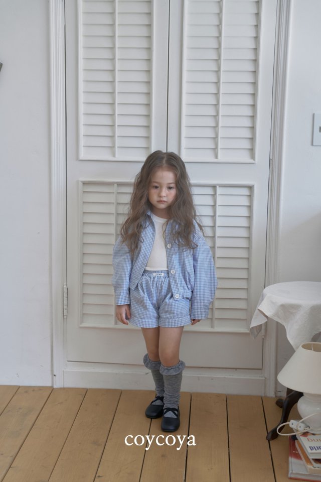 Coycoya - Korean Children Fashion - #Kfashion4kids - Palms Check Shorts - 9
