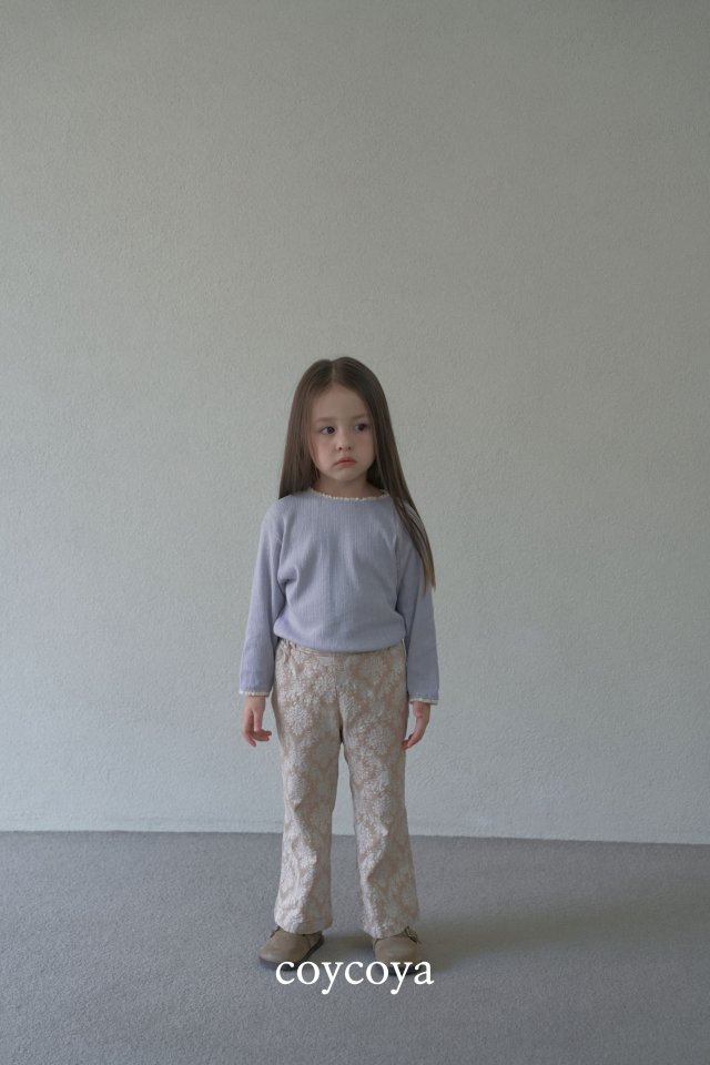 Coycoya - Korean Children Fashion - #kidzfashiontrend - Jacquard Bootcut Pants - 3