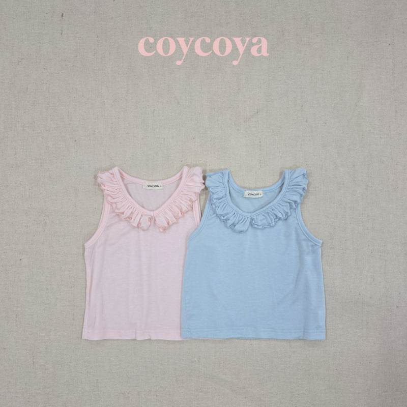 Coycoya - Korean Children Fashion - #magicofchildhood - Rosy Frill Sleeveless Top