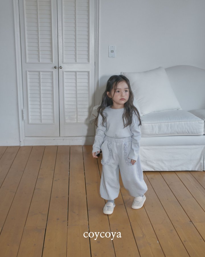 Coycoya - Korean Children Fashion - #minifashionista - Cottage Frill Jogger Pants - 7