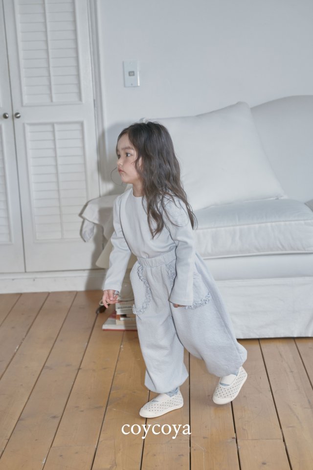 Coycoya - Korean Children Fashion - #prettylittlegirls - Cottage Frill Jogger Pants - 8