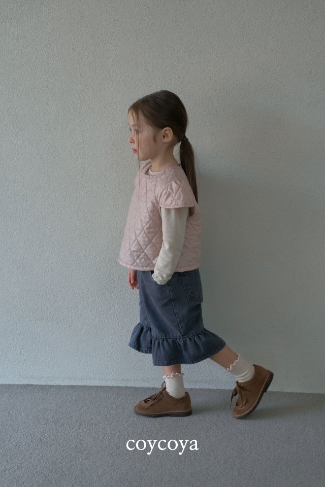 Coycoya - Korean Children Fashion - #prettylittlegirls - Denim Frill Pants - 6
