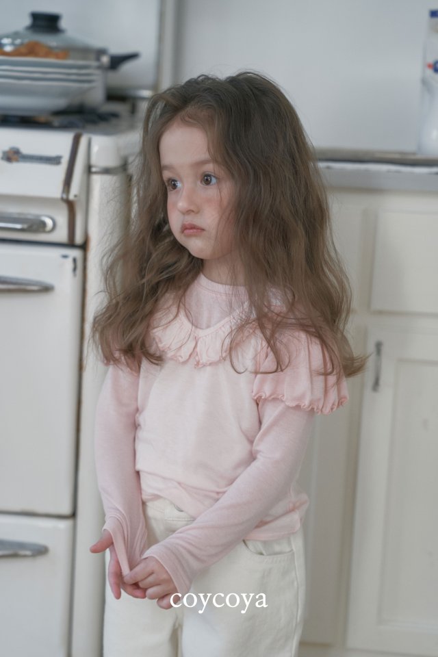 Coycoya - Korean Children Fashion - #prettylittlegirls - Rosy Frill Sleeveless Top - 4