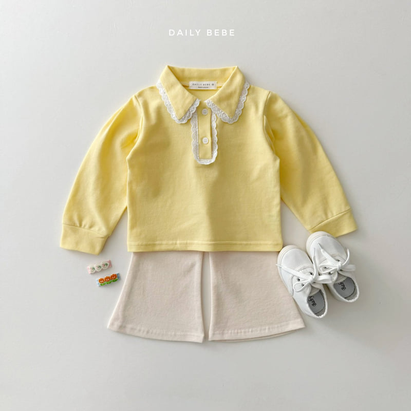 Daily Bebe - Korean Children Fashion - #Kfashion4kids - Lace PK Tee - 7