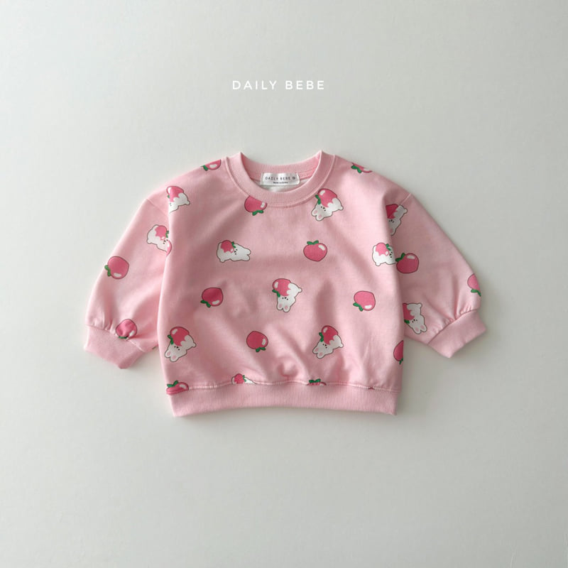 Daily Bebe - Korean Children Fashion - #Kfashion4kids - Peach Strawberry Set - 5