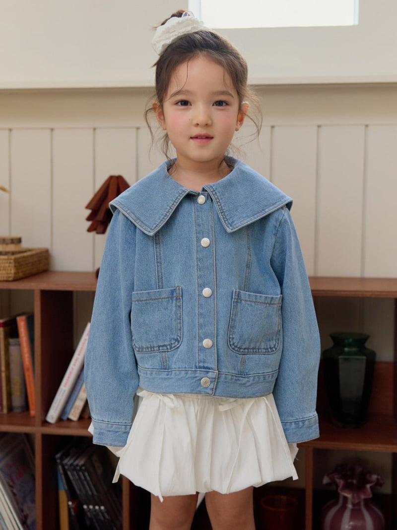 Daily Bebe - Korean Children Fashion - #Kfashion4kids - Sailor Denim Jacket - 11