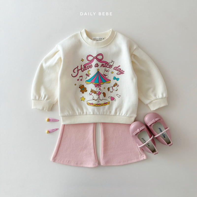 Daily Bebe - Korean Children Fashion - #Kfashion4kids - Merry-Go-Round Sweatshirt - 10