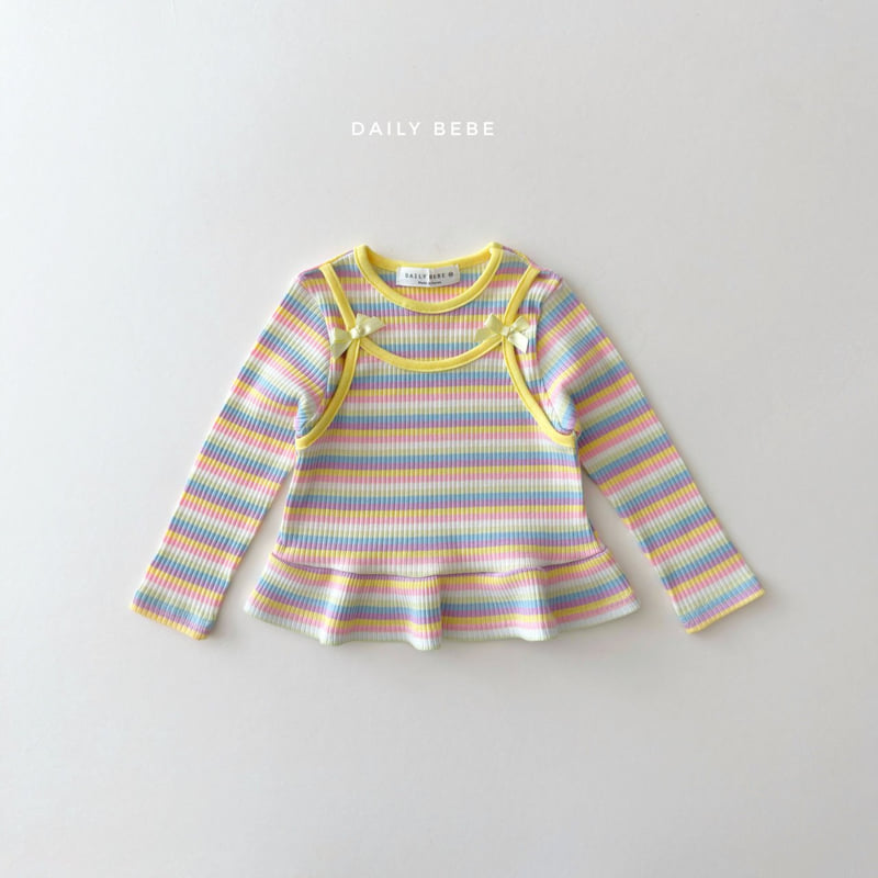 Daily Bebe - Korean Children Fashion - #Kfashion4kids - Rainbow Tee - 9