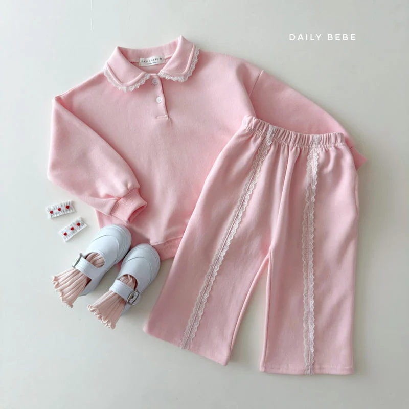 Daily Bebe - Korean Children Fashion - #childofig - Lace Point Setup - 3